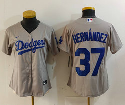 Women's Nike Los Angeles Dodgers #37 Enrique Hernandez Gary MLB Jersey