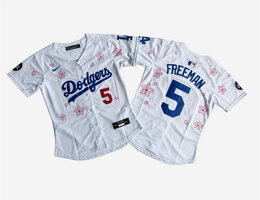 Women's Nike Los Angeles Dodgers #5 Freddie Freeman White Tokyo Series Limited MLB Jersey