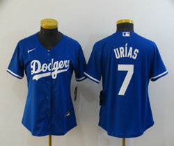 Women's Nike Los Angeles Dodgers #7 Julio Urias Blue Game Authentic Stitched MLB Jersey