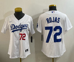 Women's Nike Los Angeles Dodgers #72 Miguel Rojas White Jersey