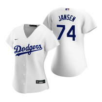 Women's Nike Los Angeles Dodgers #74 Kenley Jansen White Game Authentic Stitched MLB Jersey