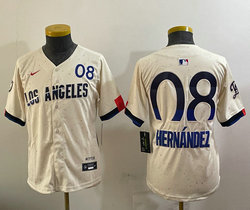Women's Nike Los Angeles Dodgers #8 Enrique Hernandez City 8 Front The number is above the name Jersey
