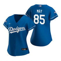 Women's Nike Los Angeles Dodgers #85 Dustin May Blue 2020 World Series Champions Jersey