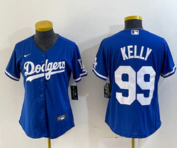 Women's Nike Los Angeles Dodgers #99 Joe Kelly Blue Authentic Stitched MLB Jersey