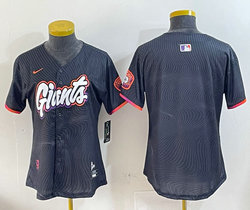 Women's Nike Los Angeles Dodgers Blank Black Gold Name Stitched MLB Jersey