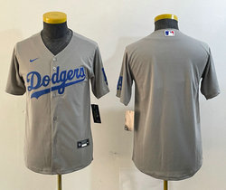 Women's Nike Los Angeles Dodgers Blank Gray Authentic Stitched MLB Jersey
