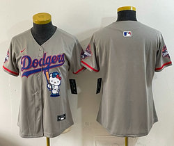 Women's Nike Los Angeles Dodgers Blank Gray Hello Kitty Night Jersey