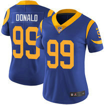 Women's Nike Los Angeles Rams #99 Aaron Donald Royal Blue Vapor Untouchable Authentic Stitched NFL Jersey
