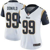 Women's Nike Los Angeles Rams #99 Aaron Donald White Vapor Untouchable Authentic Stitched NFL Jersey