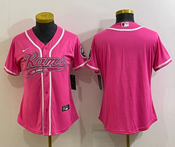 Women's Nike Los Angeles Rams Pink Joint Adults Authentic Stitched baseball jersey