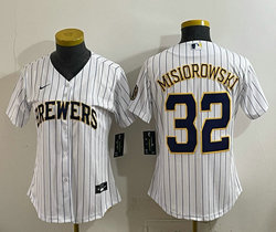 Women's Nike Milwaukee Brewers #32 Jacob Misiorowski White Baseball Jersey