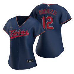 Women's Nike Minnesota Twins #12 Jake Odorizzi Navy Game Authentic Stitched MLB jersey