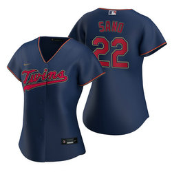 Women's Nike Minnesota Twins #22 Miguel Sano Navy Game Authentic Stitched MLB jersey