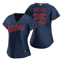 Women's Nike Minnesota Twins #25 Byron Buxton Navy Game Authentic Stitched MLB jersey