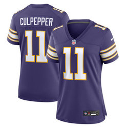 Women's Nike Minnesota Vikings #11 Daunte Culpepper Purple Throwback Vapor Untouchable Authentic Stitched NFL Jersey