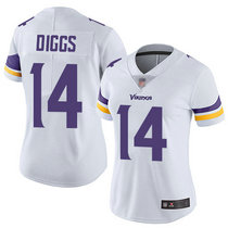 Women's Nike Minnesota Vikings #14 Stefon Diggs White Vapor Untouchable Authentic stitched NFL jersey