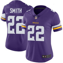 Women's Nike Minnesota Vikings #22 Harrison Smith Purple Vapor Untouchable Limited Authentic Stitched NFL Jersey