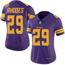 Women's Nike Minnesota Vikings #29 Xavier Rhodes Purple Rush Authentic Stitched NFL jersey