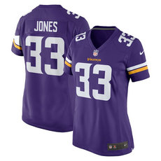 Women's Nike Minnesota Vikings #33 Chris Jones Purple Vapor Untouchable Authentic Stitched NFL Jersey