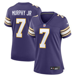 Women's Nike Minnesota Vikings #7 Byron Murphy Jr Purple Throwback Vapor Untouchable Authentic Stitched NFL Jersey