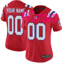 Women's Nike New England Patriots #0 Christian Gonzalez Red Limited Vapor Untouchable Authentic Stitched NFL Jerseys