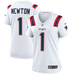 Women's Nike New England Patriots #1 Cam Newton 2020 White Vapor Untouchable NFL Jersey (2)