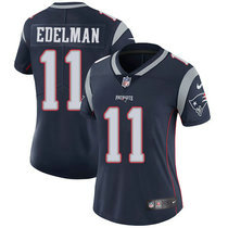 Women's Nike New England Patriots #11 Julian Edelman Blue Vapor Untouchable Authentic Stitched NFL Jersey