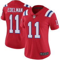 Women's Nike New England Patriots #11 Julian Edelman Red Vapor Untouchable Authentic Stitched NFL Jersey
