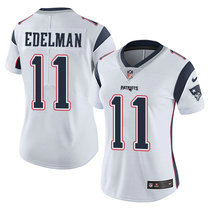 Women's Nike New England Patriots #11 Julian Edelman White Vapor Untouchable Authentic Stitched NFL Jersey
