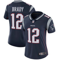 Women's Nike New England Patriots #12 Tom Brady Blue Vapor Untouchable Limited Authentic Stitched NFL Jersey
