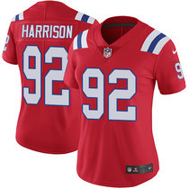 Women's Nike New England Patriots #92 James Harrison Red Vapor Untouchable Limited Authentic Stitched NFL Jersey