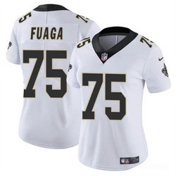 Women's Nike New Orleans Saints #75 Taliese Fuaga White 2024 Draft Football Jersey