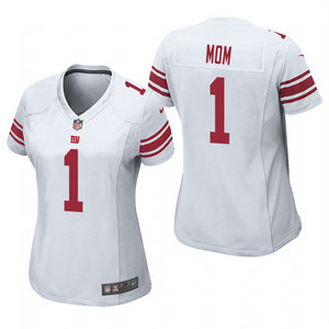 Women's Nike New York Giants #1 Dad White 2021 Mother's Day Authentic Stitched NFL Jersey