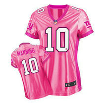 Women's Nike New York Giants #10 Eli Manning Pink New Be Luv'd Authentic Stitched NFL Jersey