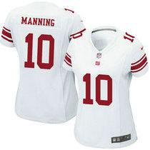 Women's Nike New York Giants #10 Eli Manning White Authentic Stitched NFL Jersey