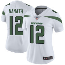 Women's Nike New York Jets #12 Joe Namath White Vapor Untouchable Authentic Stitched NFL Jersey