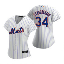 Women's Nike New York Mets #34 Noah Syndergaard White Game Authentic Stitched MLB Jersey