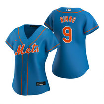 Women's Nike New York Mets #9 Brandon Nimmo Royal Game Authentic Stitched MLB Jersey