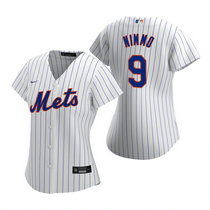 Women's Nike New York Mets #9 Brandon Nimmo White Game Authentic Stitched MLB Jersey