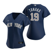 Women's Nike New York Yankees #19 Masahiro Tanaka Navy Game Authentic Stitched MLB Jersey