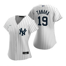 Women's Nike New York Yankees #19 Masahiro Tanaka White Game Authentic Stitched MLB Jersey