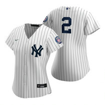 Women's Nike New York Yankees #2 Derek Jeter 2020 Hall of Fame Induction Game Authentic Stitched MLB Jersey