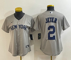Women's Nike New York Yankees #2 Derek Jeter 2021 Field of Dreams Authentic Stitched MLB Jersey