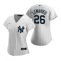 Women's Nike New York Yankees #26 DJ LeMahieu White Game Authentic Stitched MLB Jersey