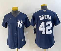 Women's Nike New York Yankees #42 Mariano Rivera Navy Game Authentic Stitched MLB Jersey