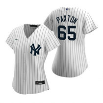 Women's Nike New York Yankees #65 James Paxton White Game Authentic Stitched MLB Jersey