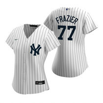 Women's Nike New York Yankees #77 Clint Frazier White Game Authentic Stitched MLB Jersey
