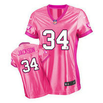 Women's Nike Oakland Raiders #34 Bo Jackson Pink New Be Luv'd Authentic Stitched NFL Jersey