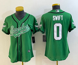 Women's Nike Philadelphia Eagles #0 D’andre Swift Green Joint 2(II) baseball jersey