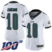Women's Nike Philadelphia Eagles #10 DeSean Jackson 100th Season White Vapor Untouchable Authentic Stitched NFL Jersey